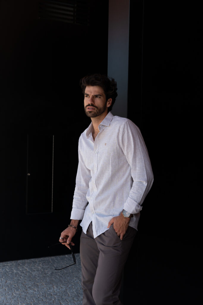 Camisa de Riscas Alinhada